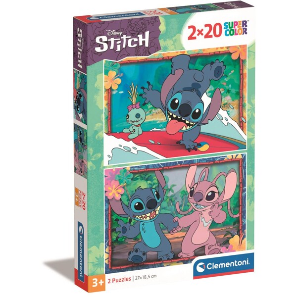 Puslespil 2 x 20 Brikker CB Disney Stitch (Billede 1 af 3)