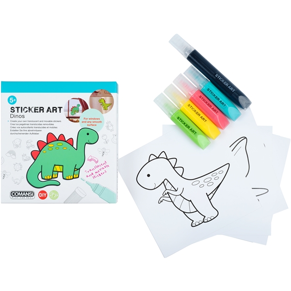 Sticker Art Dinosaur