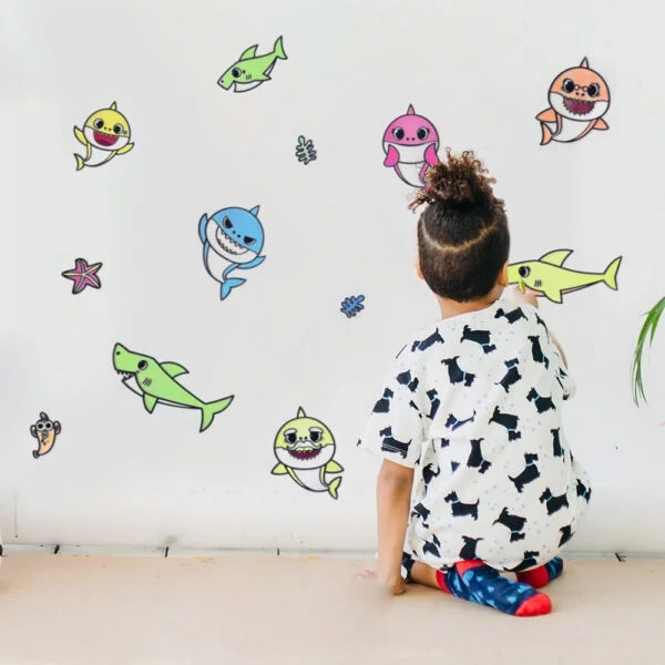 Stickerkunst Baby Shark (Billede 2 af 2)