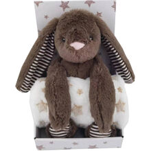 Fleecetæppe & Krammekanin Mørkebrun