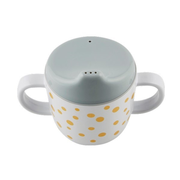 Done By Deer Spout Cup Happy Dots Gold/Grey