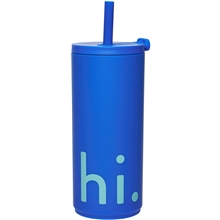 Cobalt Blue - Design Letters Travel Cup with Straw 500 ml