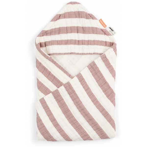 Done by Deer Hooded Towel Stripes (Billede 2 af 2)