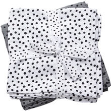 Grey - Done by Deer Burp Cloth Pakke 2 stk. Happy Dots