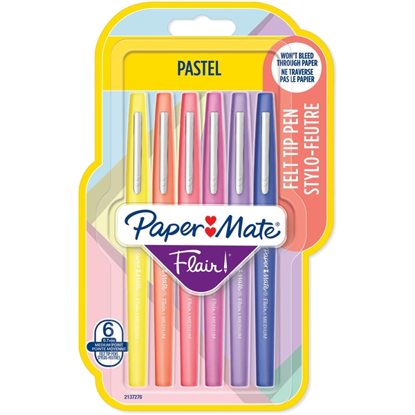 PaperMate Flair Pastel Pakke med 6 stk.