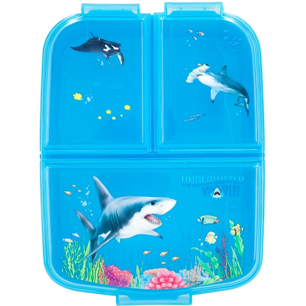 Dino World Underwater Madkasse med 3 Rum (Billede 1 af 4)