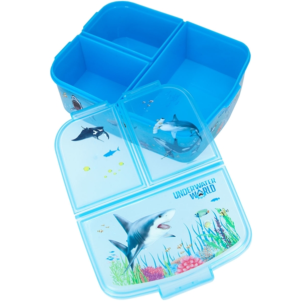 Dino World Underwater Madkasse med 3 Rum (Billede 2 af 4)