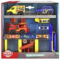Dickie Toys Redningsstation med 3 stk. Køretøjer