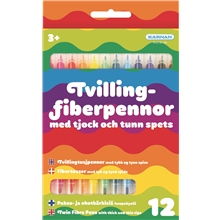 Tvillingefiberpenne 12 stk.