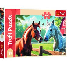Puslespil 200 Brikker Trefl Horses In The Clearing