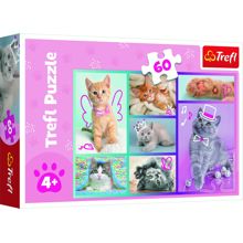 Puslespil 60 Brikker Trefl Cute Cats