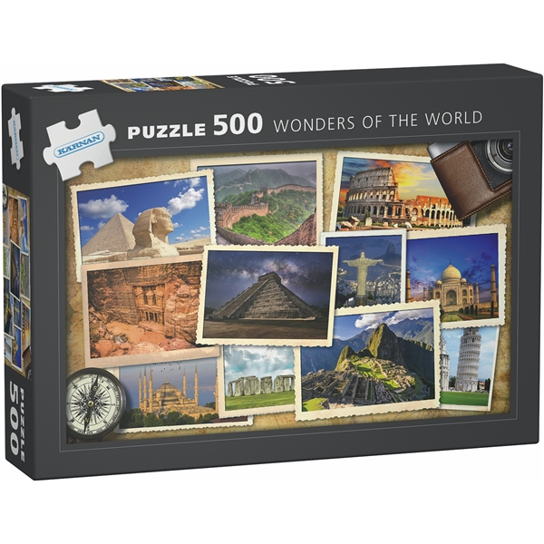 Puslespil 500 Brikker Wonders of The World