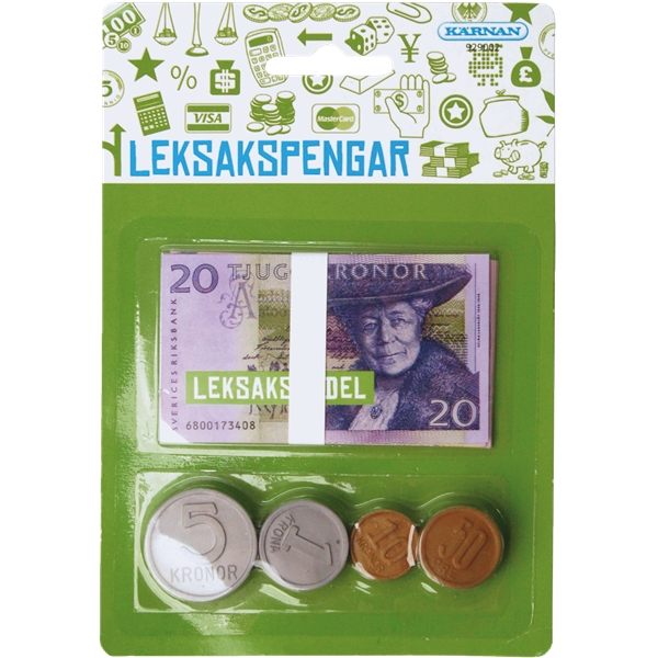 Legetøjspenge, Mønter og Sedler