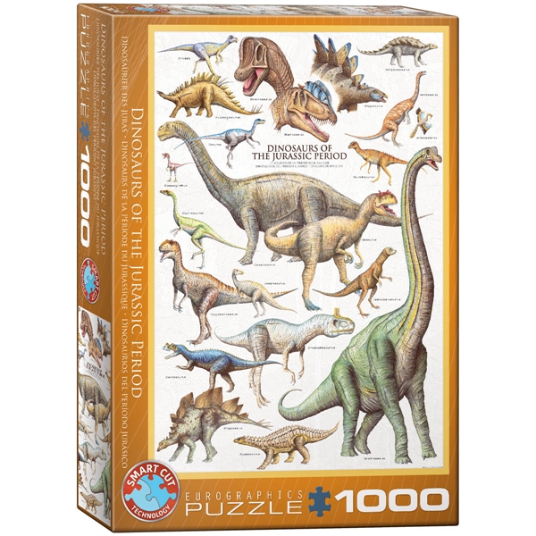 Puslespil 1000 Brikker Dinosaurs of the Jurassic