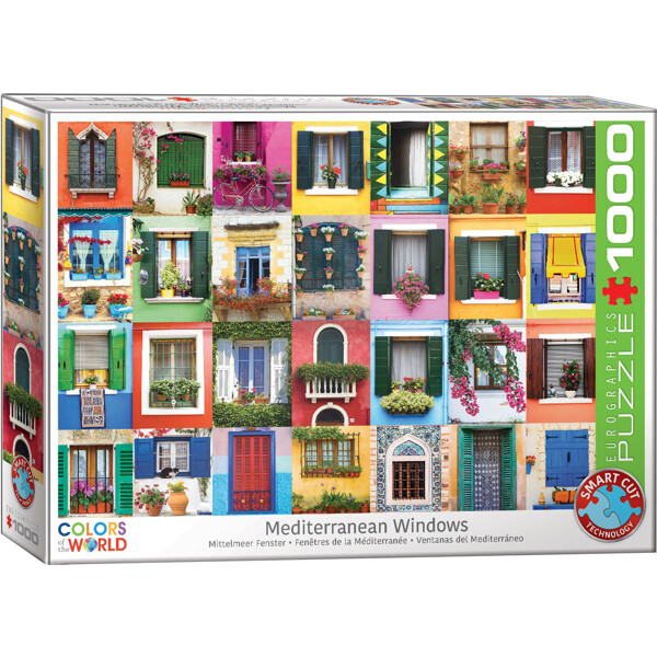 Puslespil 1000 Brikker Mediterranean Windows (Billede 1 af 3)