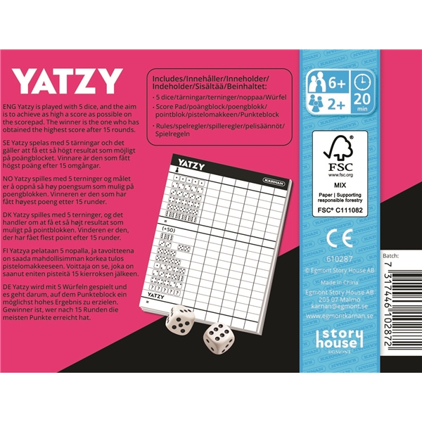 Yatzy Flersproget (Billede 2 af 2)