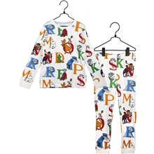 Mumi Alfabet Pyjamas Hvid