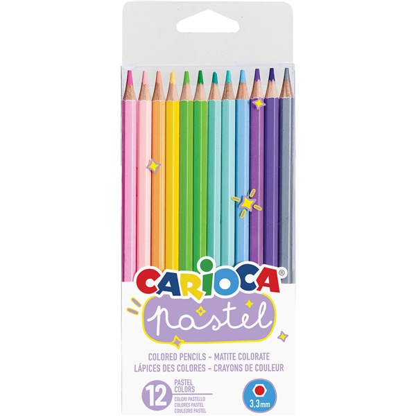 Carioca Træfarveblyanter Pastel (Billede 1 af 3)