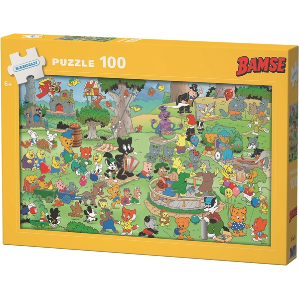 Puslespil Bamse 100 Brikker (Billede 1 af 2)