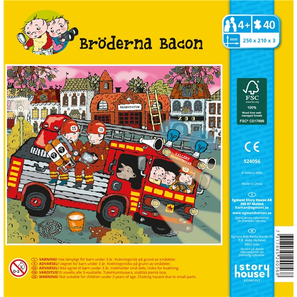 Træpuslespil Brødrene Bacon 40 Brikker (Billede 3 af 3)