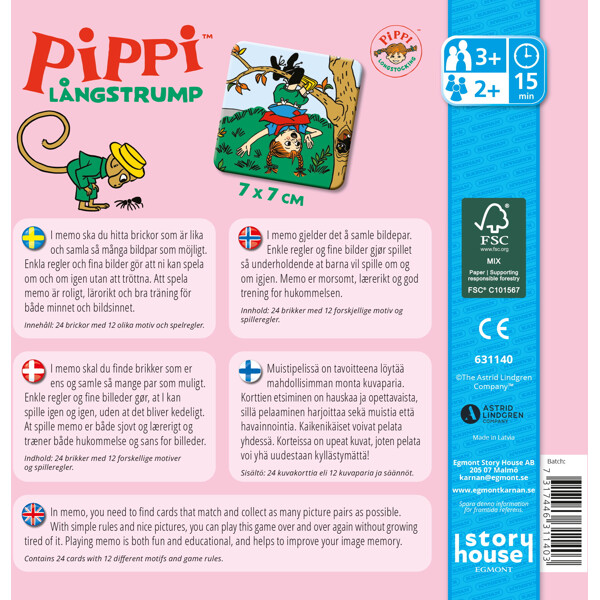 Mit Første Memo Pippi Langstrømpe (Billede 2 af 2)