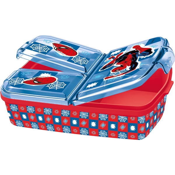 Spiderman Madkasse med 3 Rum, 18 x 13 cm