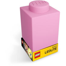 LEGO Silikone LED Natlampe Lyserød