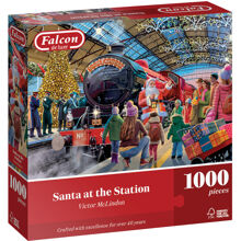 Puslespil 1000 brikker Santa at the Station