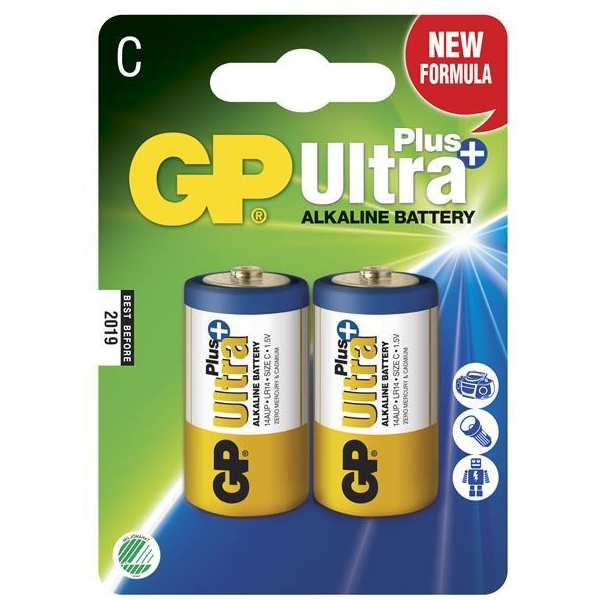 GP Batteries Ultra Plus LR14, Pakke med 2 stk. (Billede 1 af 2)