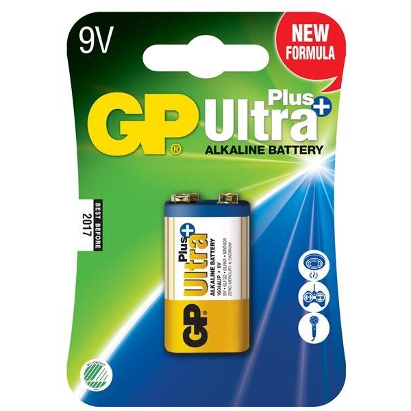 GP Batteries Ultra Plus, 6LF22, 9V Pakke med 1stk. (Billede 1 af 2)