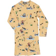 74-80 cl - UV-dragt Pippi Langstrømpe Gul