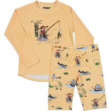 98-104 cl - UV-sæt Pippi Langstrømpe Gul