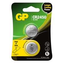 GP Batteries CR2450, 3V, Pakke med 2 stk.