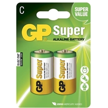 GP Batteries Size C, LR14, 1.5V, Pakke med 2 stk.