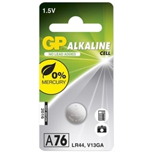 GP Cell Battery, Size LR44, 1.5V, Pakke med 1 stk.