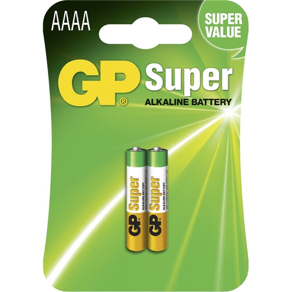 GP Alkaline Battery AAAA, Pakke med 2 stk. (Billede 1 af 2)