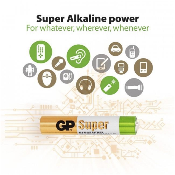 GP Alkaline Battery AAAA, Pakke med 2 stk. (Billede 2 af 2)