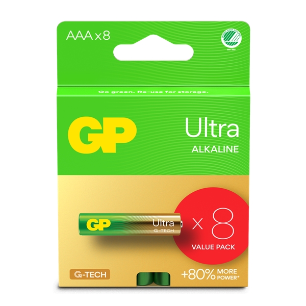 GP Batteries Ultra AAA, Pakke med 8 stk. (Billede 1 af 2)