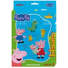 Hama Midi Box Peppa Pig med Evie 2000 stk.
