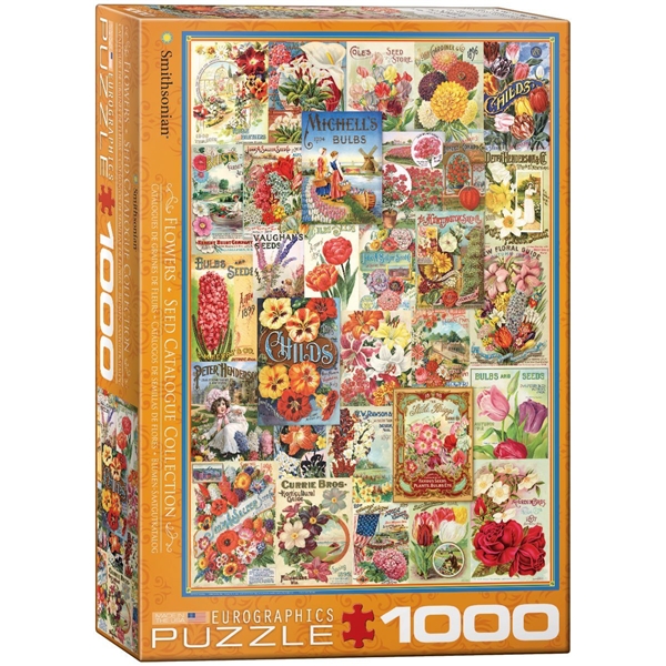 Puslespil 1000 Brikker Flower Seed Catalog Covers