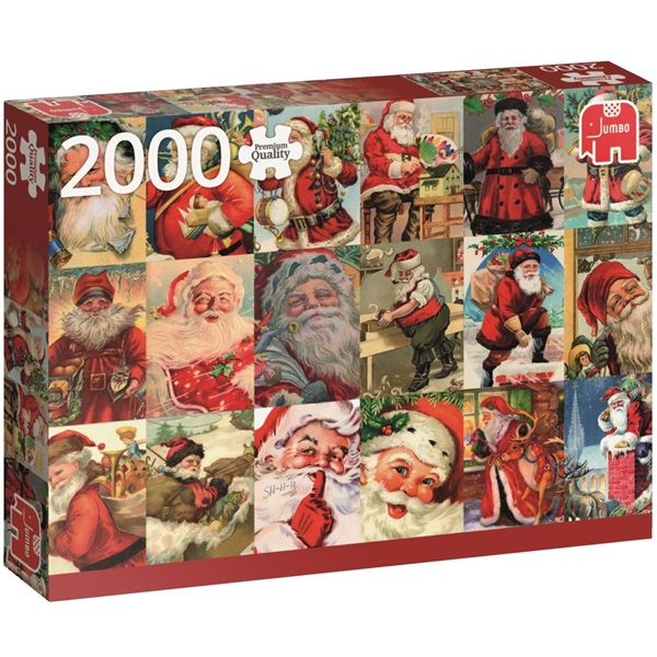 Puslespil 2000 Brikker Vintage Santa