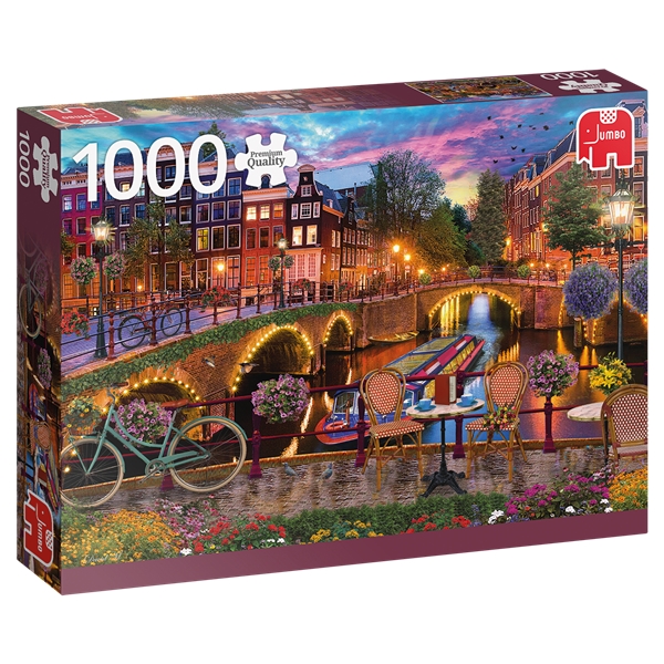 Puslespil 1000 Brikker Amsterdam Canals (Billede 1 af 2)