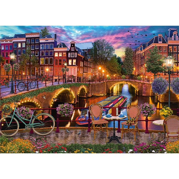 Puslespil 1000 Brikker Amsterdam Canals (Billede 2 af 2)