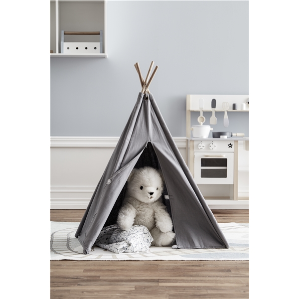 Kids Concept Mini Tipi Telt Grå (Billede 3 af 3)