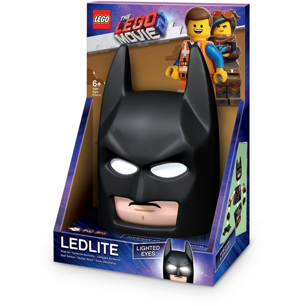 LEGO Movie 2 Batman Mask Night Light w/Sticker (Billede 1 af 4)