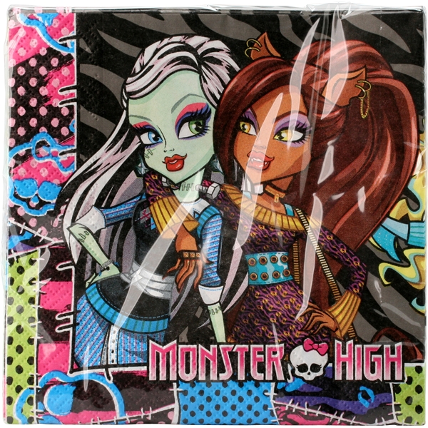 Monster High Servietter, - Tilbehør - Monster | Shopping4net