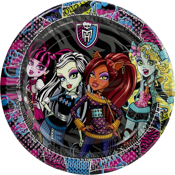 Monster High Paptallerkener, 10 stk. - Tilbehør - Monster High Shopping4net