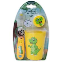 B-brite Blinkende Tandbørstesæt 3 dele Dinosaur