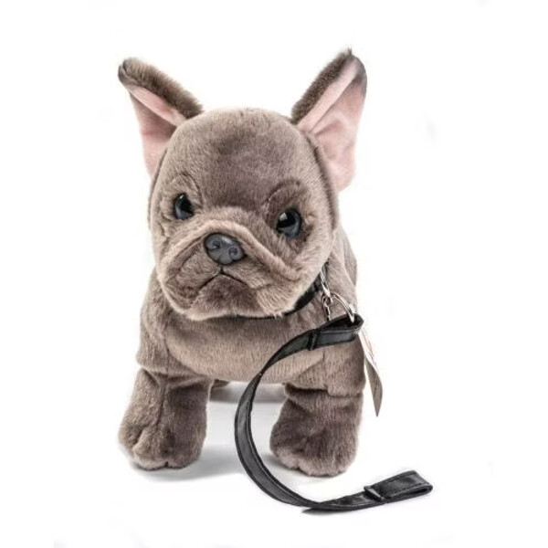 Hund Fransk Bulldog m. snor grå 23 cm (Billede 2 af 2)