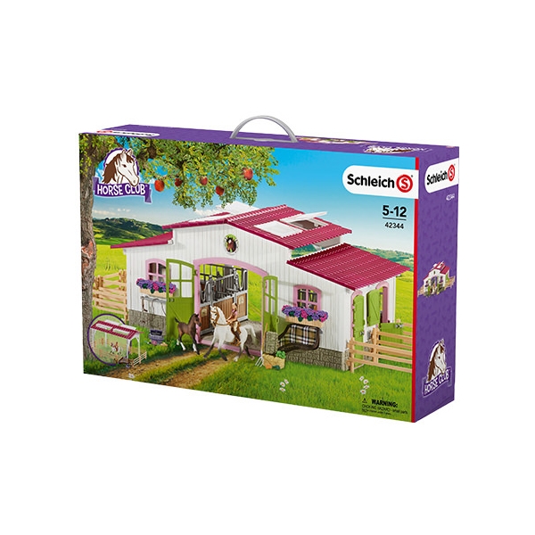 Schleich Hestestald/Ridecenter med rytter og heste (Billede 6 af 9)